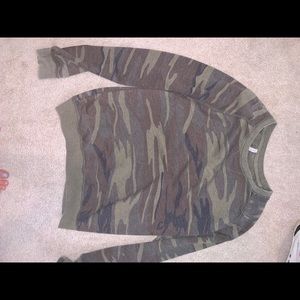 z supply green camo crew neck sweater